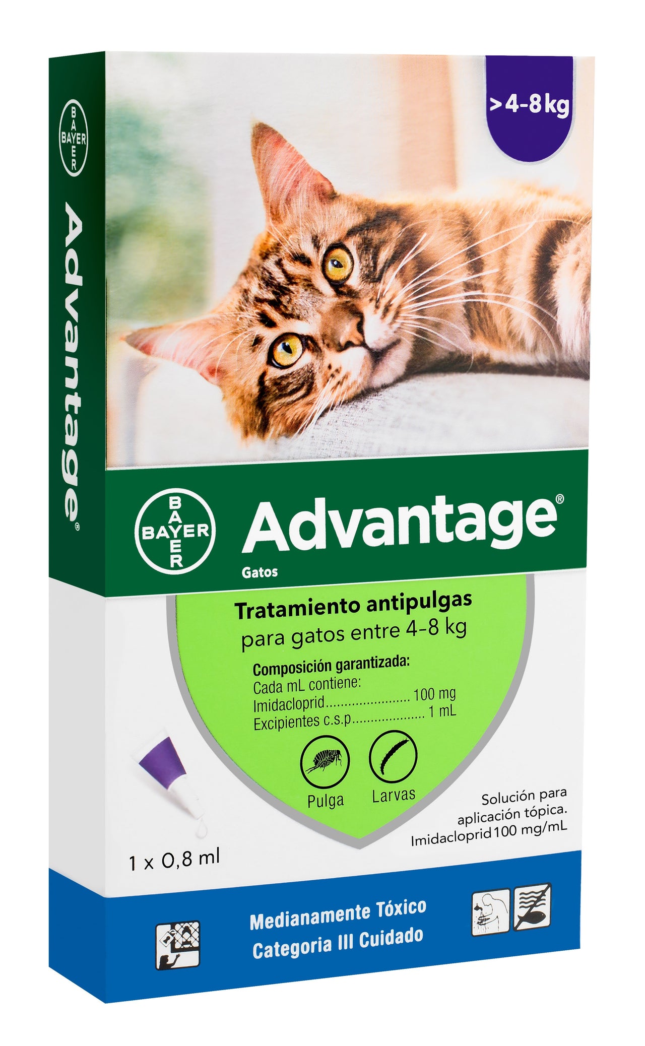 Advantage (Imidacloprid) para gatos / Antiparasitario externo spot-on