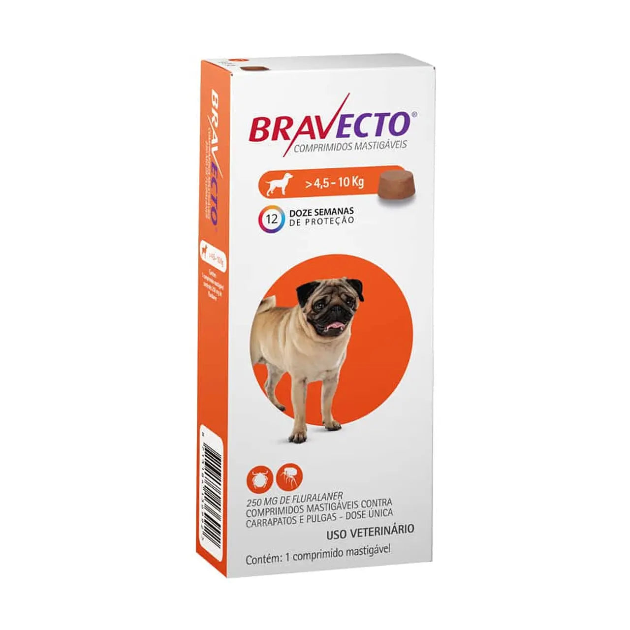Bravecto Comprido Perro 4.6 - 10 kg.