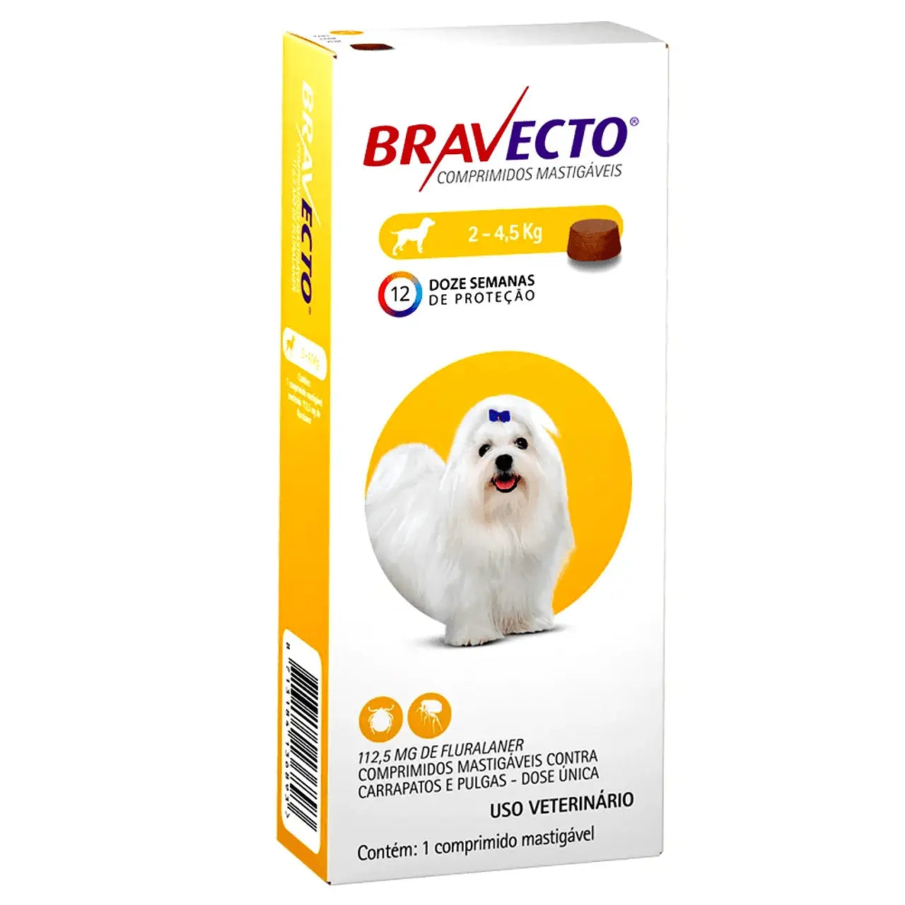 Bravecto Comprimido Perro 2 - 4.5 kg (VENC. JULIO 2025)