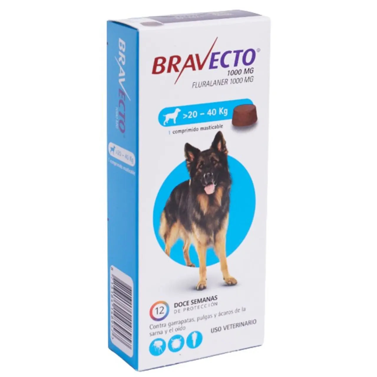 Bravecto perro Comprimido 20 - 40 kg.