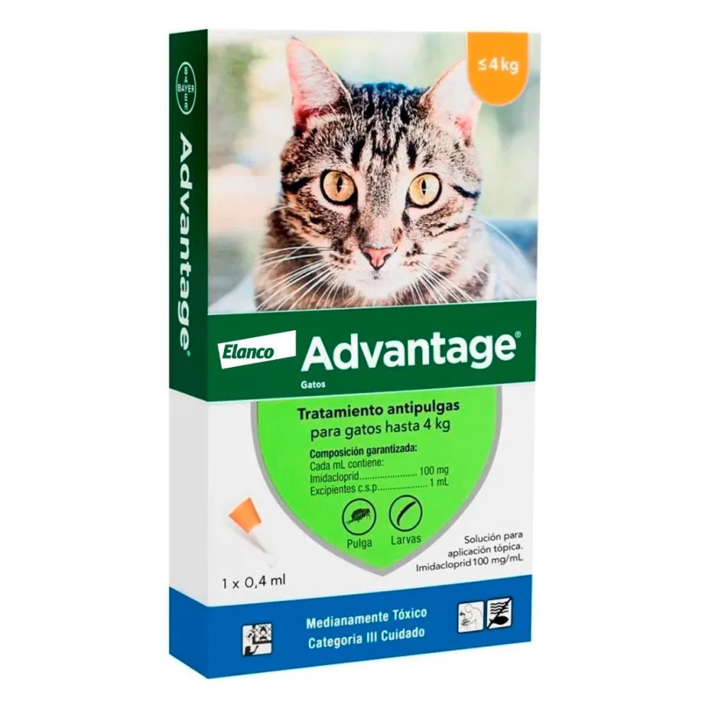 Advantage (Imidacloprid) para gatos / Antiparasitario externo spot-on