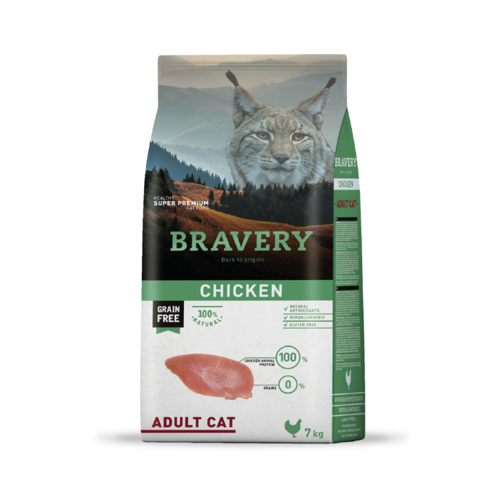 Bravery Gato Adulto Pollo