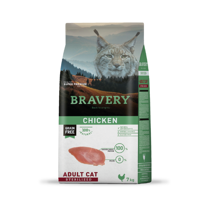 Bravery Gato Adulto Esterilizado Pollo