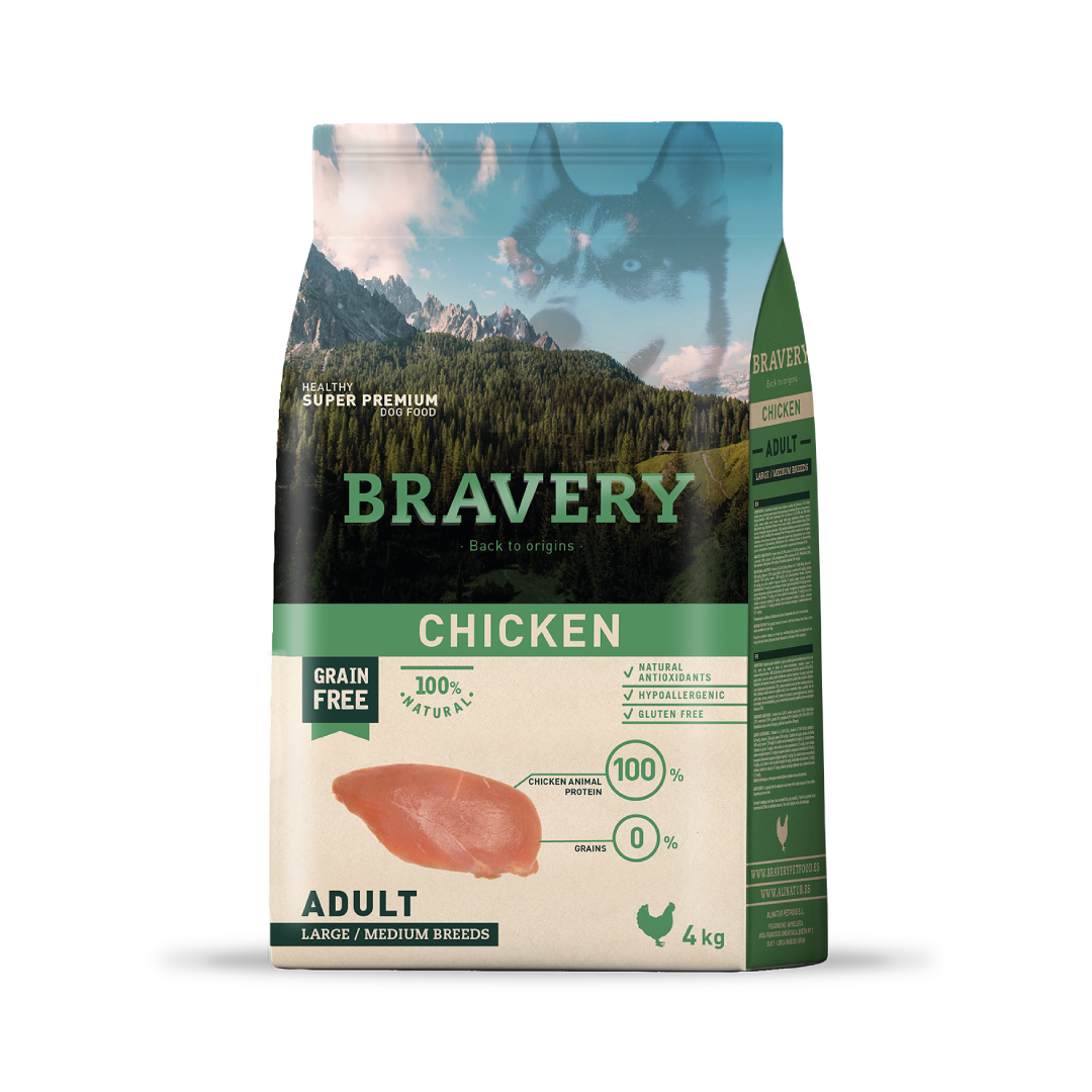 Bravery Adulto Raza Mediana/Grande Pollo