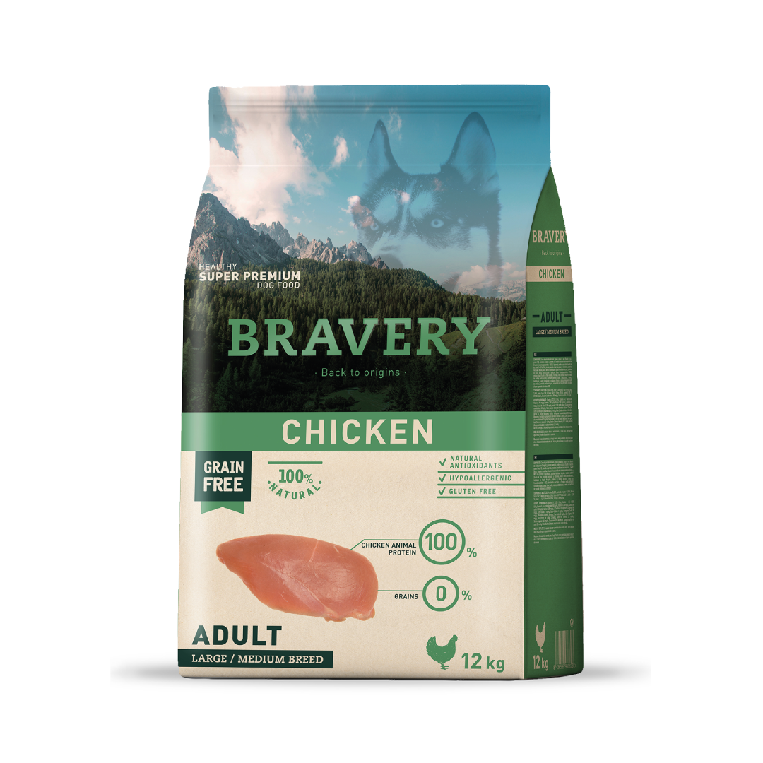 Bravery Adulto Raza Mediana/Grande Pollo