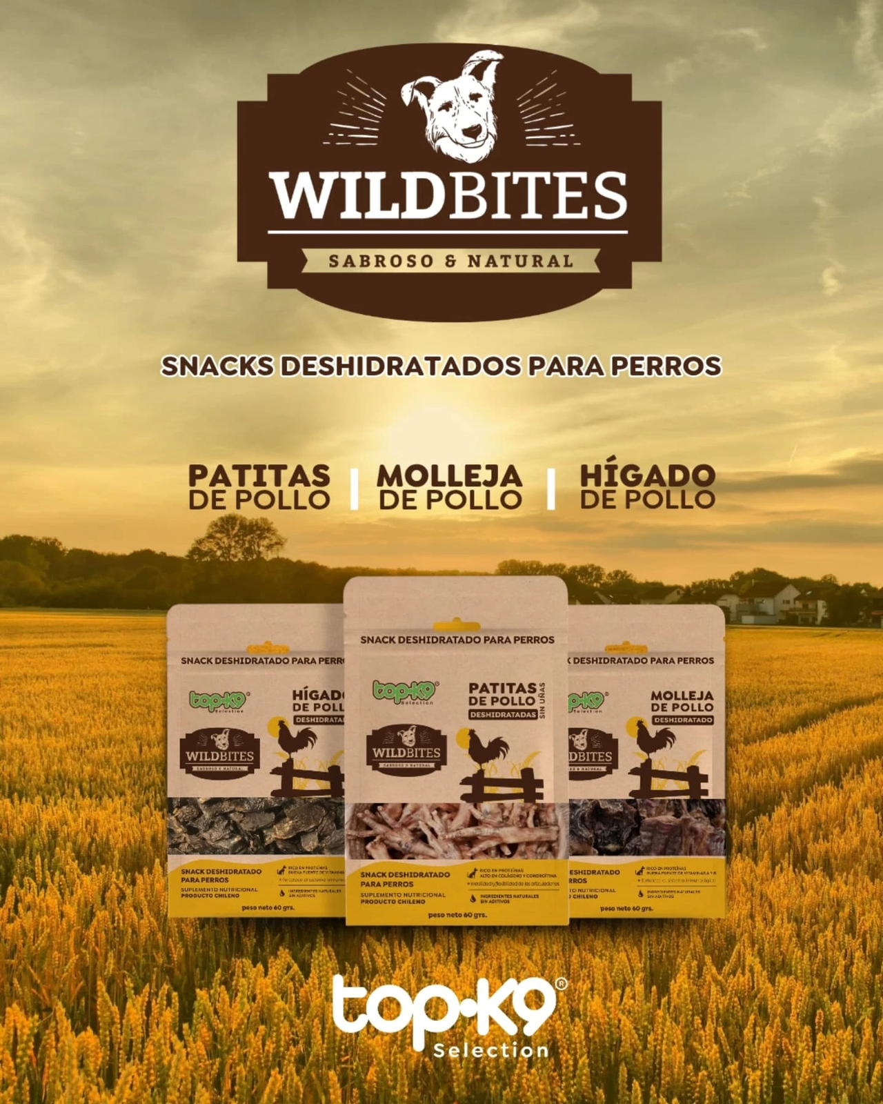 WildBites - Snacks deshidratados para perros