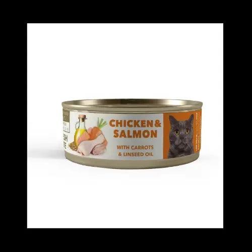 Amity Lata Gato Pollo y Salmon 80 g