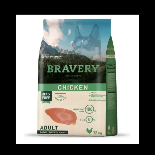 Bravery perro adulto raza mediana grande pollo 12k