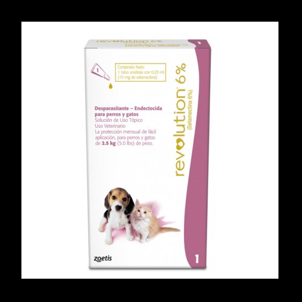 Revolution Pipeta cachorro perro y gato <2.5 kg